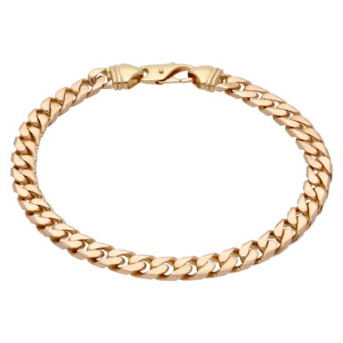 Pre-Owned 9ct Yellow Gold 9.75 Inch Curb Bracelet