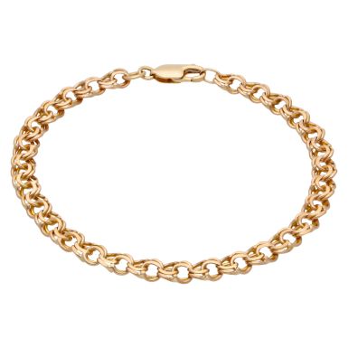 Pre-Owned 9ct Yellow Gold 8.25 Inch Fancy Link Bracelet