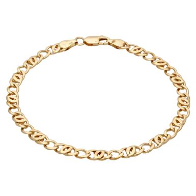 Pre-Owned 9ct Gold 8.25 Inch Fancy Anchor Link Style Bracelet
