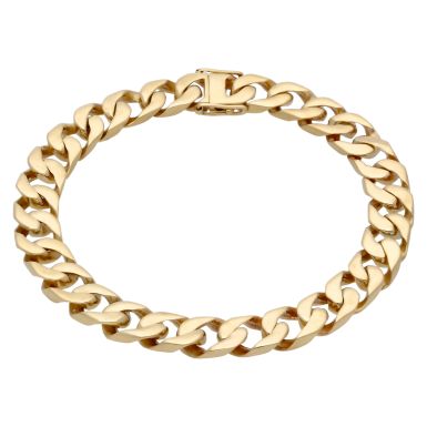 Pre-Owned 9ct Yellow Gold 7.75 Inch Curb Bracelet