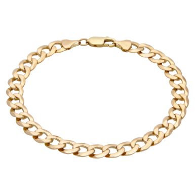 Pre-Owned 9ct Yellow Gold 8.5 Inch Curb Bracelet