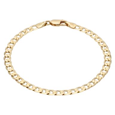 Pre-Owned 9ct Yellow Gold 7.25 Inch Curb Bracelet