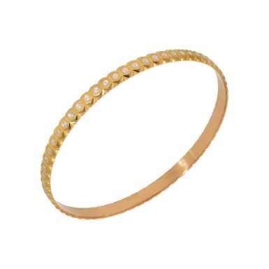 Pre-Owned High Carat Patterned Push-On Bangle