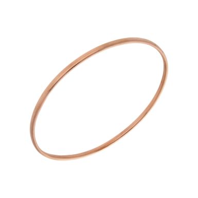 Pre-Owned 9ct Rose Gold Solid Push-On Bangle