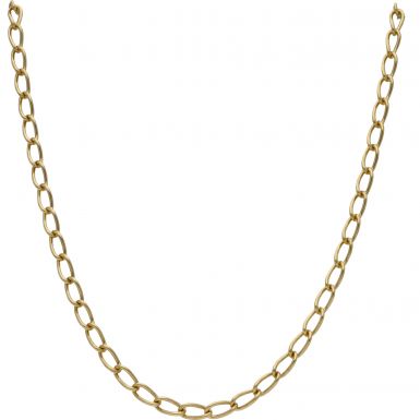 Pre-Owned 9ct Yellow Gold 20 Inch Oval Curb Chain Necklace