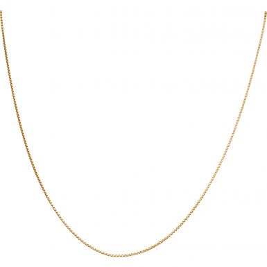 Pre-Owned 18ct Yellow Gold 15.5 Inch Box Link Chain Necklace