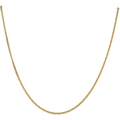 Pre-Owned 18ct Gold 18 Inch Woven Wheat Link Chain Necklace