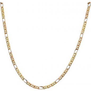 Pre-Owned 18ct Gold 17.5 Inch Figaro Infinity Chain Necklace