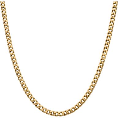 Pre-Owned 9ct Yellow Gold 16.5 Inch Hollow Curb Chain Necklace