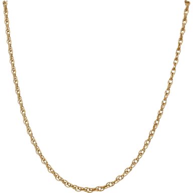 Pre-Owned 9ct Yellow Gold 21 Inch Prince Of Wales Link Chain Necklace