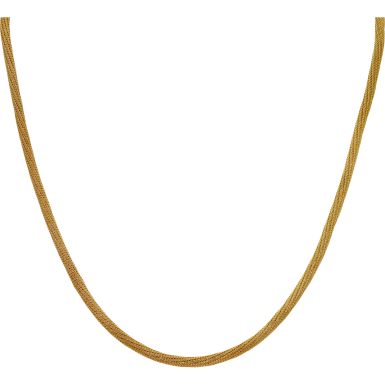 Pre-Owned 9ct Yellow Gold 18 Inch Hollow Mesh Twist Necklet