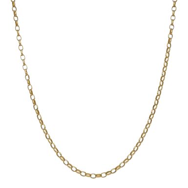 Pre-Owned 9ct Yellow Gold 21 Inch Hollow Belcher Chain Necklace