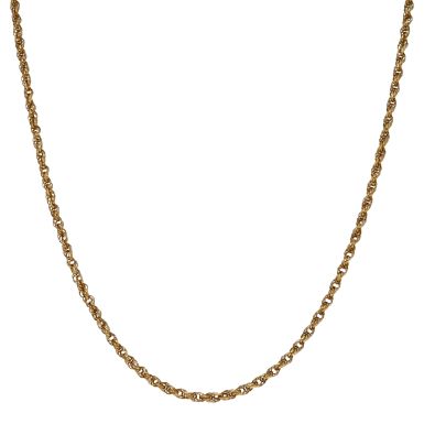 Pre-Owned 9ct Yellow Gold 16 Inch Twist Link Chain Necklace