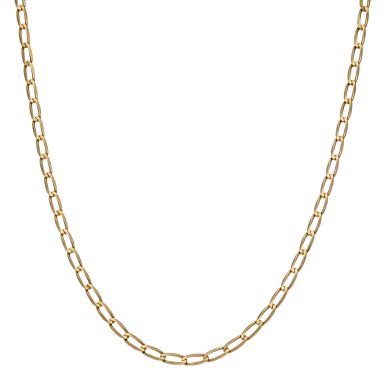 Pre-Owned 9ct Yellow Gold 24 Inch Oval Open Curb Chain Necklace
