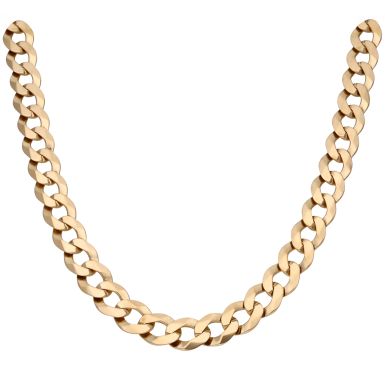 Pre-Owned 9ct Yellow Gold 23 Inch Heavy Curb Chain Necklace