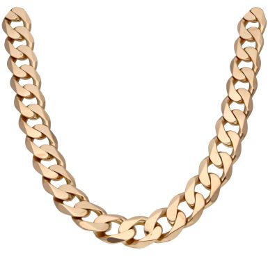 Pre-Owned 9ct Yellow Gold 24 Inch Heavy Curb Chain Necklace