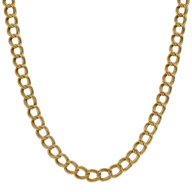 Pre-Owned 9ct Yellow Gold 20 Inch Double Curb Chain Necklace