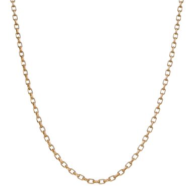 Pre-Owned 9ct Gold 19 Inch Diamond-Cut Belcher Chain Necklace