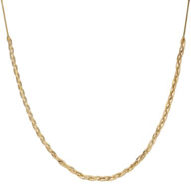 Pre-Owned 9ct Yellow Gold 16 Inch Woven Twist Necklace