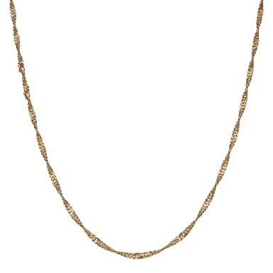Pre-Owned 9ct Gold 18.5 Inch Singapore Twist Chain Necklace