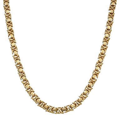 Pre-Owned 9ct Yellow Gold 25 Inch Heavy Byzantine Chain Necklace