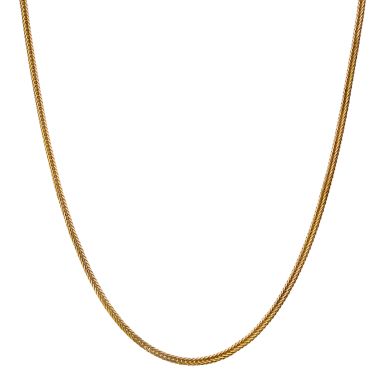Pre-Owned 9ct Gold 20 Inch Hollow Foxtail Link Chain Necklace