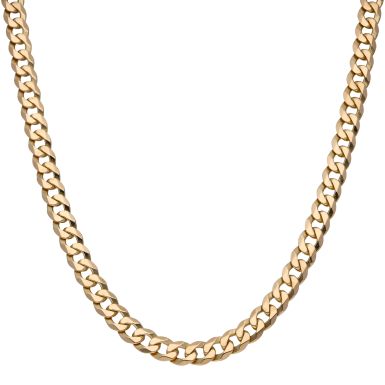 Pre-Owned 9ct Yellow Gold 20 Inch Heavy Curb Chain Necklace