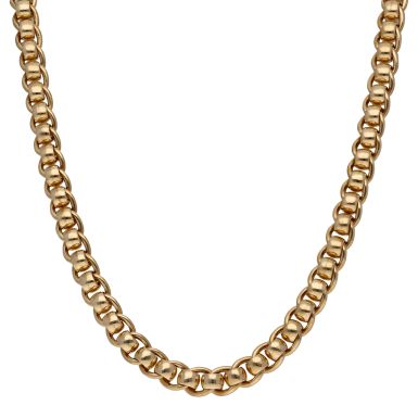 Pre-Owned 9ct Yellow Gold 24 Inch Rollerball Chain Necklace