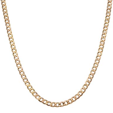 Pre-Owned 9ct Yellow Gold 20 Inch Hollow Curb Chain Necklace