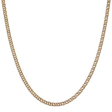 Pre-Owned 9ct Yellow Gold 21 Inch Double Curb Chain Necklace