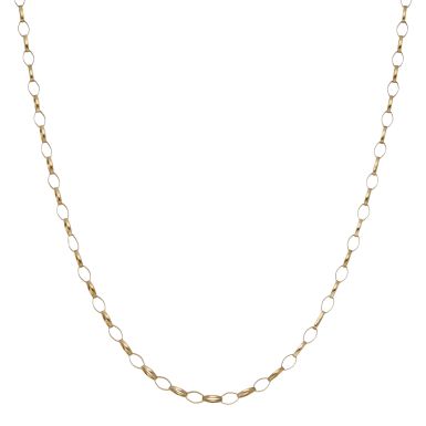 Pre-Owned 9ct Yellow Gold 24 Inch Hollow Belcher Chain Necklace