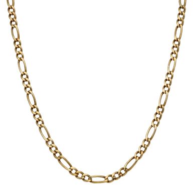 Pre-Owned 9ct Yellow Gold 20 Inch Hollow Figaro Chain Necklace