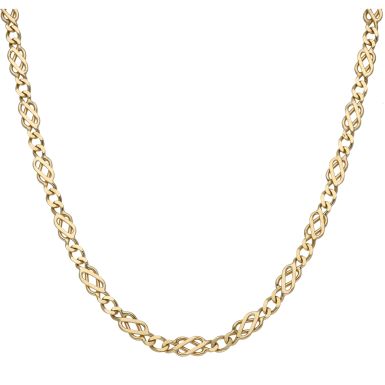 Pre-Owned 9ct Yellow Gold 18 Inch Celtic Link Chain Necklace