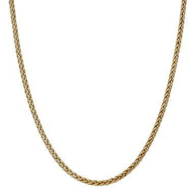 Pre-Owned 9ct Gold 18 Inch Hollow Spiga Link Chain Necklace