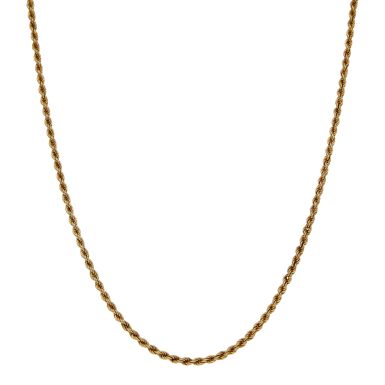 Pre-Owned 9ct Yellow Gold 18 Inch Rope Chain Necklace