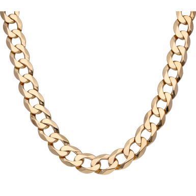 Pre-Owned 9ct Yellow Gold 24 Inch Heavy Curb Chain Necklace