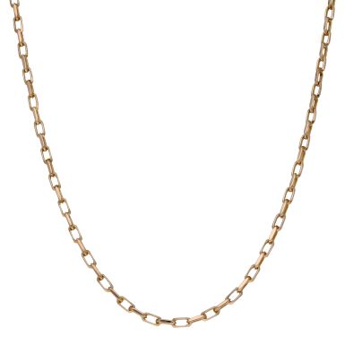 Pre-Owned 9ct Gold 20.5 Inch Diamond-Cut Belcher Chain Necklace