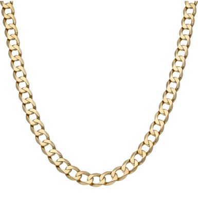 Pre-Owned 9ct Yellow Gold 21.5 Inch Heavy Curb Chain Necklace