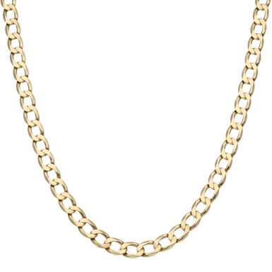 Pre-Owned 9ct Yellow Gold 21.5 Inch Curb Chain Necklace