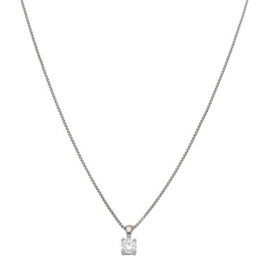 Pre-Owned 18ct Gold 0.40ct Diamond Solitaire Pendant Necklace