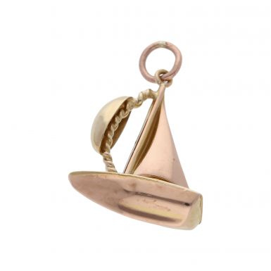 Pre-Owned 9ct Yellow Gold Sail Boat Charm