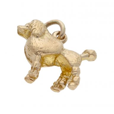 Pre-Owned 9ct Yellow Gold Poodle Dog Charm