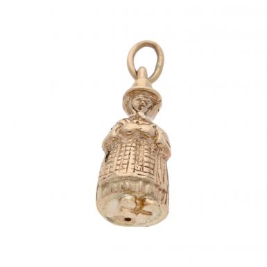 Pre-Owned 9ct Yellow Gold Traditional Welsh Woman Charm