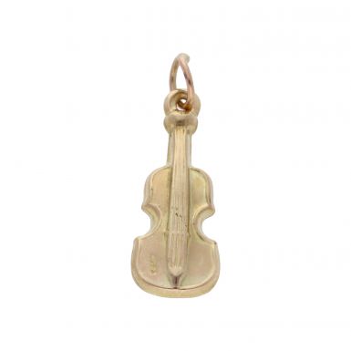 Pre-Owned 9ct Yellow Gold Hollow Violin Charm