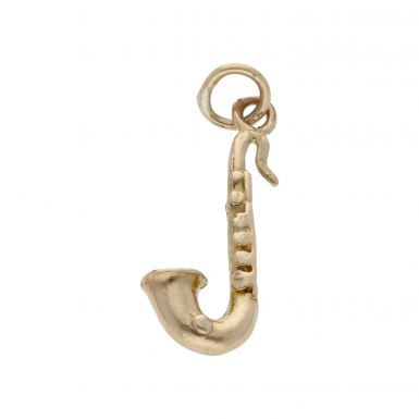 Pre-Owned 9ct Yellow Gold Hollow Saxophone Charm