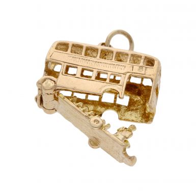 Pre-Owned 9ct Yellow Gold Opening Bus Charm