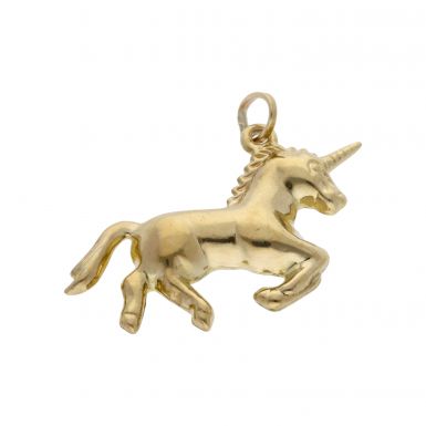 Pre-Owned 9ct Yellow Gold Hollow Unicorn Charm
