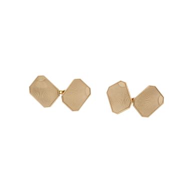 Pre-Owned 9ct Yellow Gold Patterned Cufflinks