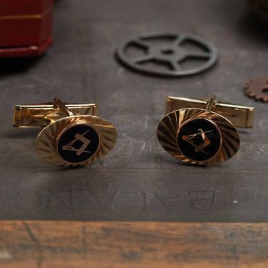 Pre-Owned Vintage 1972 9ct Gold Masonic Cufflinks