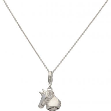 Pre-Owned Thomas Sabo Silver Unicorn Pendant & Chain Necklace